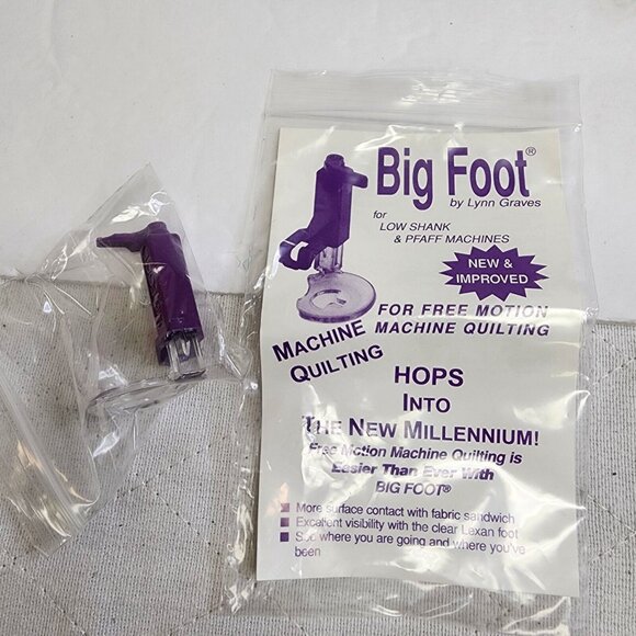 Big Foot Low Shank - Large Hoop Free Motion Quilting, Embroidery, Stippling New - Picture 1 of 8